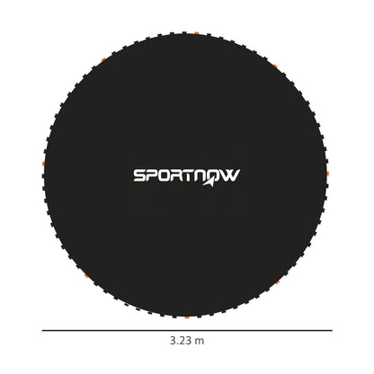 سجادة ترامبولين بديلة من SPORTNOW مع أداة سحب زنبركية، 72 خطافًا على شكل حرف V، لترامبولين بطول 12 قدمًا باستخدام زنبركات بطول 14 سم، باللون الأسود