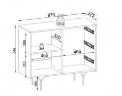 Raven Sideboard Cabinet 97cm