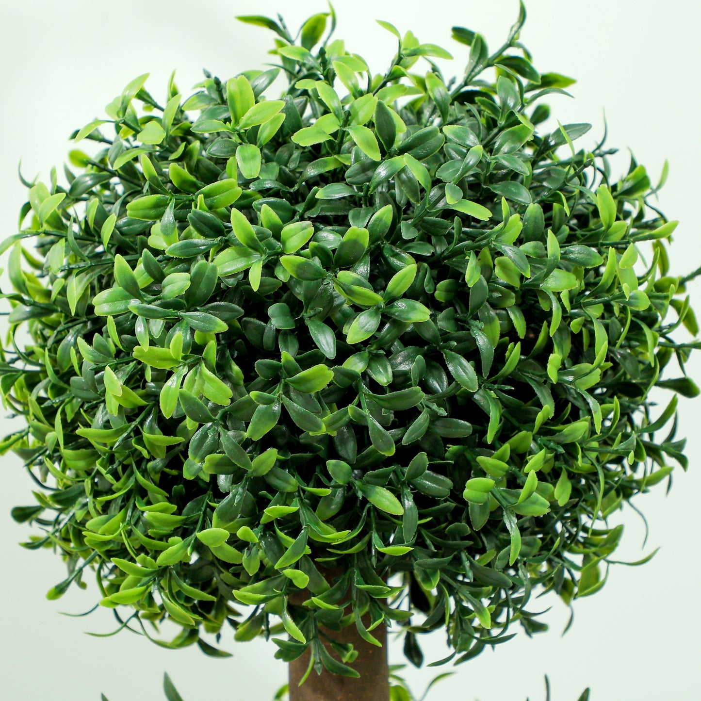 HOMCOM Set of 2 Decorative Artificial Trees, Topiary Ball-shaped Boxwood Trees in Pot, Fake Plants for Home Indoor outdoor Decor, 100cm, Green