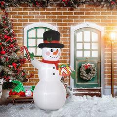 Outsunny 6ft Inflatable Christmas Snowman, with Accessories