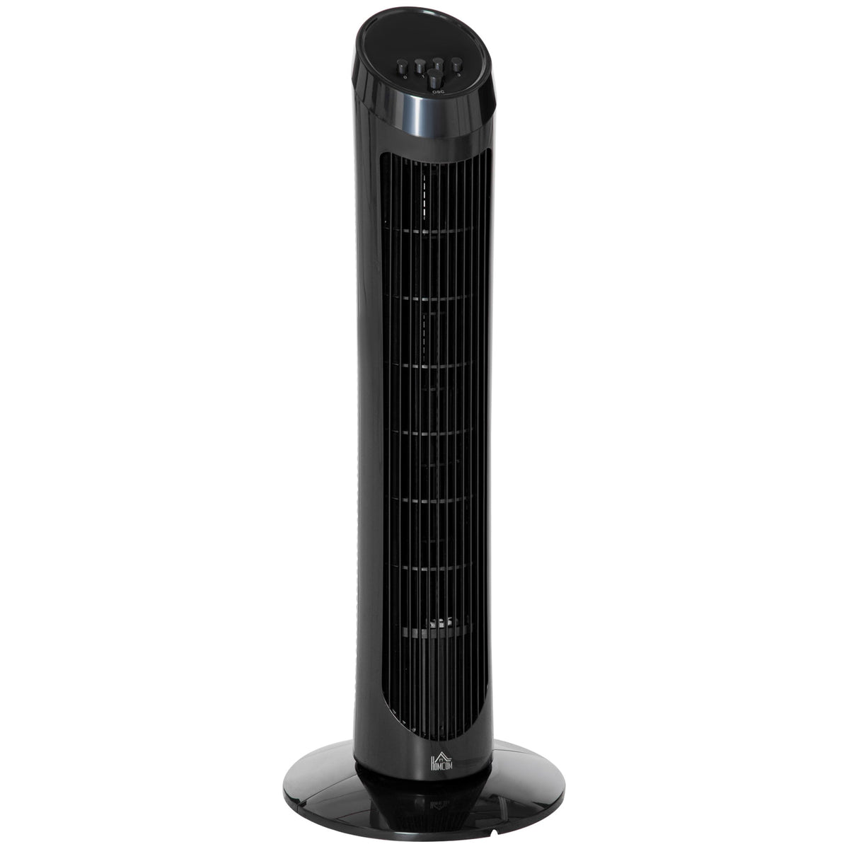 HOMCOM Tower Fan for Bedroom Cooling, 30 Inch Electric 70√Ç¬∞ Oscillating Fan with 3 Speed Settings, Standing Floor Fan for Home Office Indoor, Black