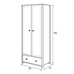 Story SO-12 Hinged Wardrobe 85cm