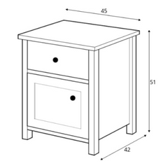 Story SO-07 Bedside Cabinet 45cm