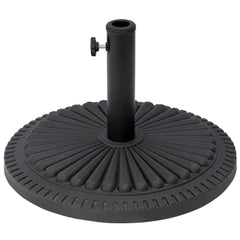 Outsunny 14kg Round Cement Parasol Base Umbrella Weight Stand Holder Fits â35mm,â38mm,â48mm Pole for Patio Outdoor Garden - Black