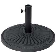 Outsunny 14kg Round Cement Parasol Base Umbrella Weight Stand Holder Fits 35mm,38mm,48mm Pole for Patio Outdoor Garden - Black