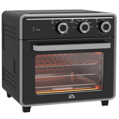 HOMCOM 20L 90-230√¢‚Äû∆í Mini Convection Oven, with Air Fry Function - Black