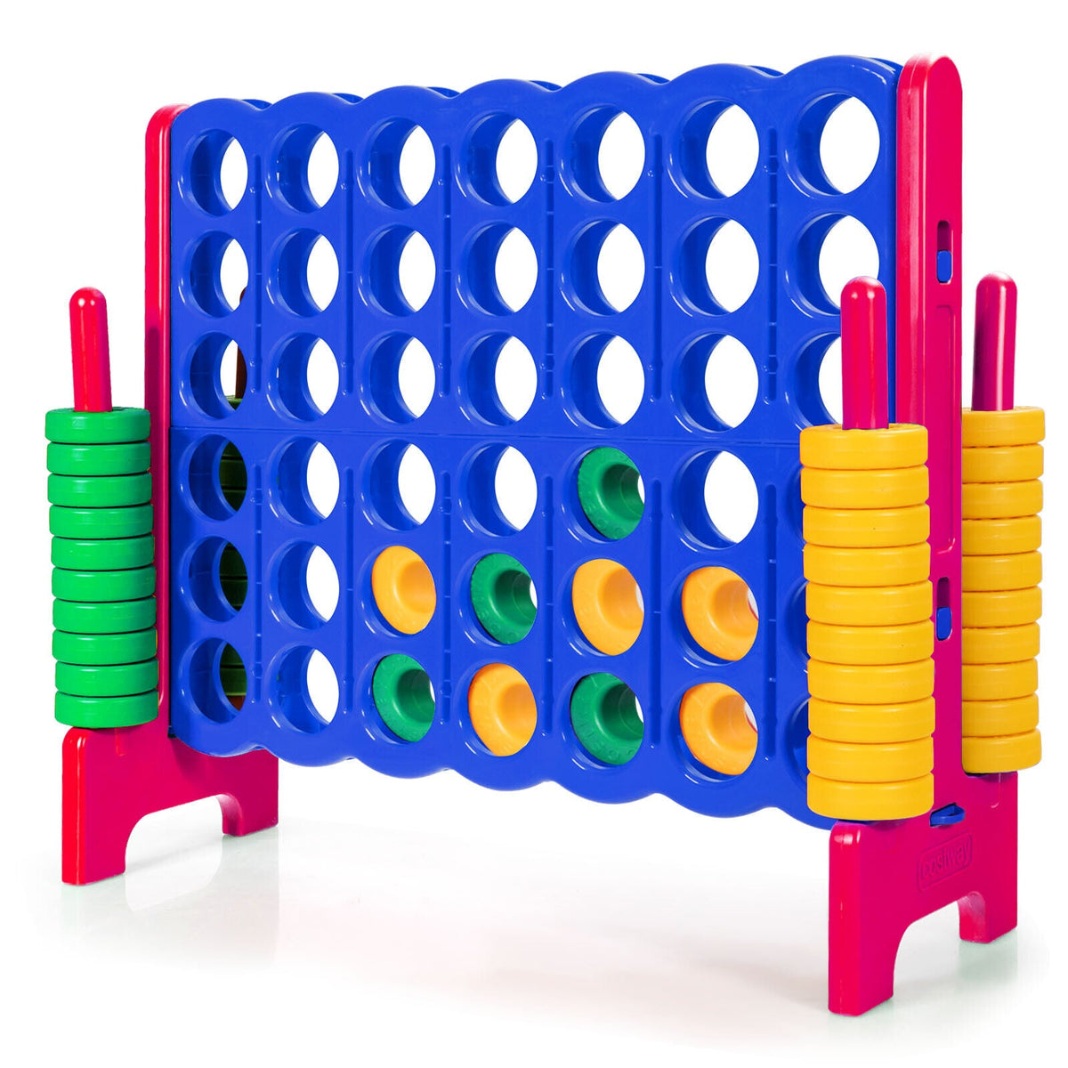 Jumbo 4-to-Score Giant Game Set with Quick-Release Lever-Red