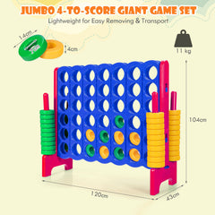 Jumbo 4-to-Score Giant Game Set with Quick-Release Lever-Red