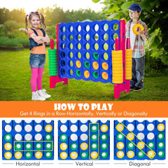 Jumbo 4-to-Score Giant Game Set with Quick-Release Lever-Red