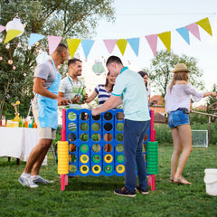 Jumbo 4-to-Score Giant Game Set with Quick-Release Lever-Red