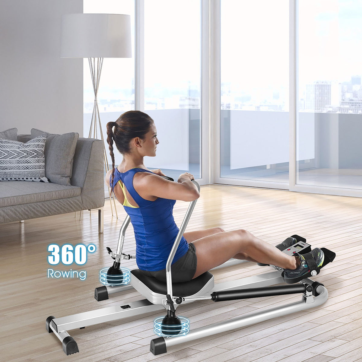 آلة التجديف Total Motion Rowing Machine مع شاشة LCD