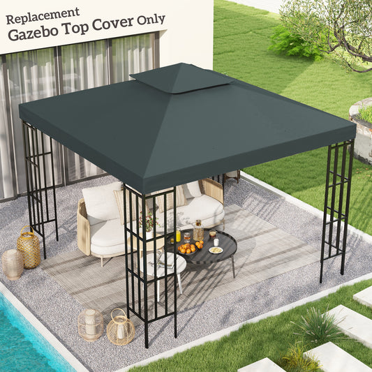 Outsunny Gazebo Roof Replacement, for 3 x 3(m) Frames - Grey