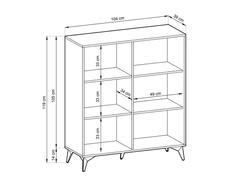 Diamond Highboard Cabinet 104cm