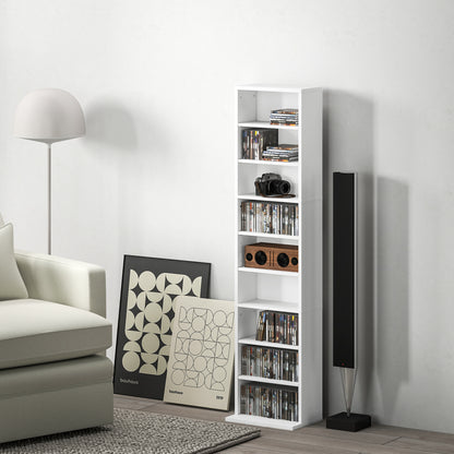 HOMCOM 260 Narrow CD Storage Unit - White