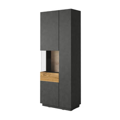 Silke 12 Tall Display Cabinet 80cm