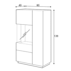 Silke 42 Display Cabinet 80cm [Left]