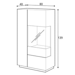 Silke 44 Display Cabinet 80cm [Right]