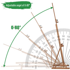 Vinsetto Wooden Easel Stand H-Frame Artist Easel with 171-230cm Adjustable Height and 0-80√Ç¬∞ Working Angles Beech Wood Art Easel for Displaying Painting Wedding Sign Nature Wood Finish