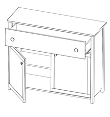 Luna LN-05 Sideboard Cabinet 110cm