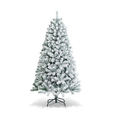 180 cm Snow Flocked Artificial Christmas Tree with 600 Tips