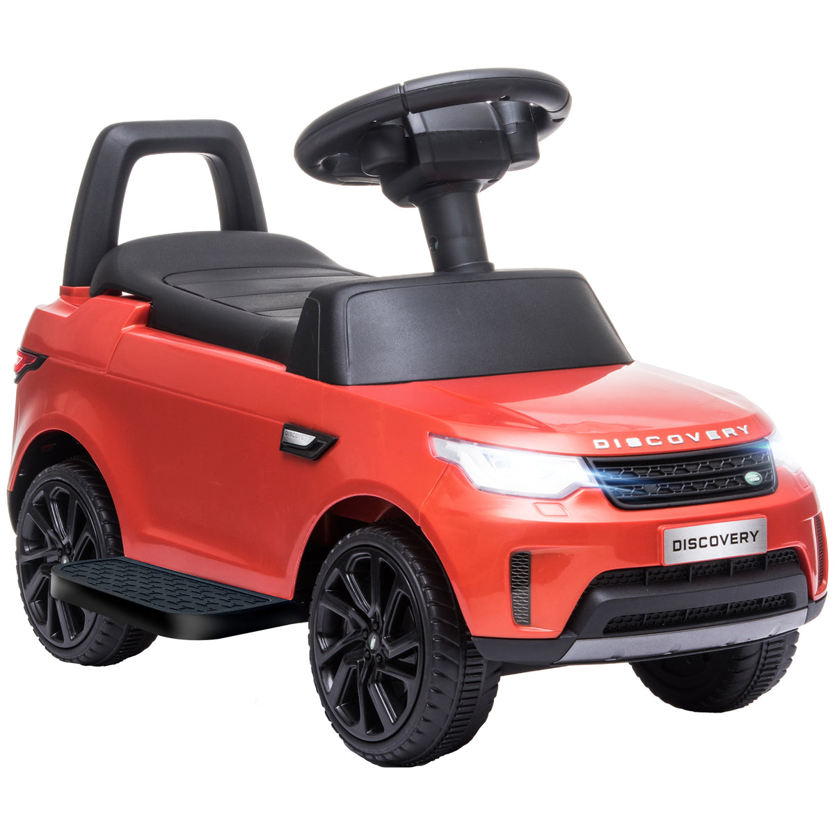 AIYAPLAY 2-in-1 Land Rover Licensed 6V Kids Electric Ride On Car, Sliding Car w/ Headlights, Music, for 18-60 Months, Red