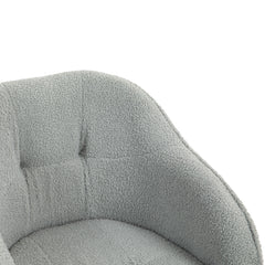 HOMCOM Teddy Fleece Swivel Office Chair - Grey