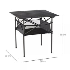 Outsunny Outdoor Folding Camping Table W/ Storage Bag, Portable for Garden Beach Picnic