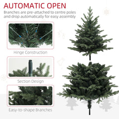 HOMCOM 5ft Artificial Spruce Christmas Tree - Green