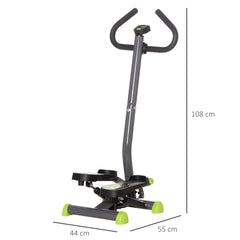 HOMCOM Twister Stepper, Step Machine with Adjustable Resistance, LCD Screen - Grey