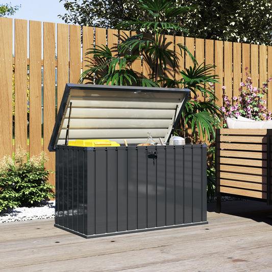 Outsunny 400L Galvanised Steel Garden Storage Box