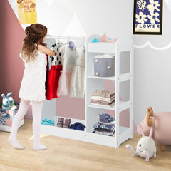 Kids Dress up Storage with Mirror-White