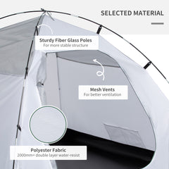 Outsunny Two-Man Dome Tent, with Front Vestibule - Blue/Grey