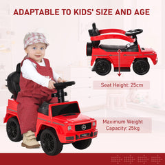 HOMCOM 3 in 1 Kids Children Ride on Push Car Toddler Sliding Car G350 Licensed Walker Foot to Floor Slider Push-Along with Horn Steering Wheel NO POWER Manual, Red