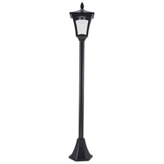 Outsunny Outdoor Garden Solar Post Lamp Sensor Dimmable LED Lantern Bollard Pathway 1.6M Tall √¢‚Ç¨‚Äú Black