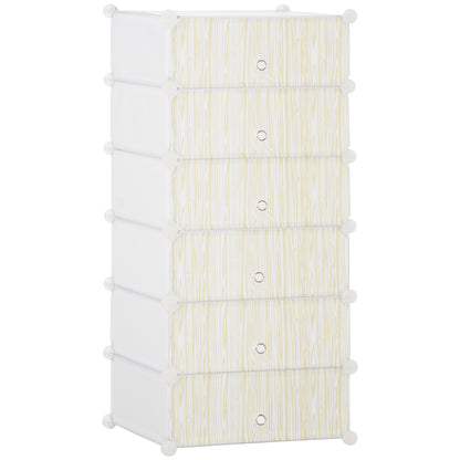 HOMCOM Six Cube Modular Storage Storage Unit - White