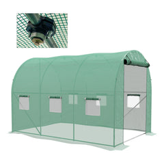 Outsunny Sprinkler System Polytunnel Greenhouse, 3 x 2m, Green