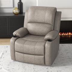 HOMCOM Recliner Chair, Microfibre Reclining Chair with Adjustable Leg Rest, Cup Holders, Recliner Armchair for Home Living Room, Brown