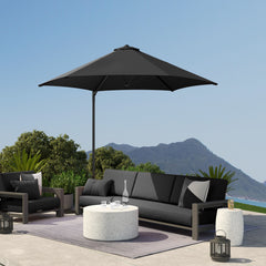 Outsunny 2.5M Garden Cantilever Parasol, Offset Roma Patio Umbrella Hanging Sun Shade Canopy Shelter with 360√Ç¬∞ Rotation and Cross Base, Black