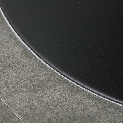 HOMCOM Modern Round Dining Table Leisure Coffee Bistro Table with Metal Base for Kitchen & Dining Room Black
