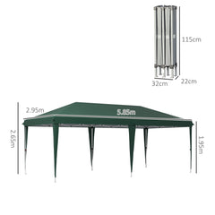 Outsunny 6 x 3 m Pop-Up Steel Frame Gazebo - Green