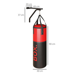 SPORTNOW Unfilled Punching Bag Set with Boxing Bag Bracket, Boxing Gloves, Hand Wraps and 360√Ç¬∞ Swivel Hook