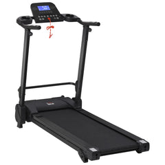 HOMCOM 2.5HP 14Km/h Manual Incline Electric Running Machine Motorized Treadmill Folding, MP3 & USB Player, 12 Preset Programs, 5 Speed Shortcut, w/ WIDE RUNNING BELT, LCD Display, Drink Holders