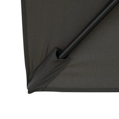 Outsunny Cantilever Parasol 360 Degree Rotation Angle Adjustment Outdoor Market Garden Umbrella - Dark Grey