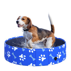 PawHut Foldable Dog Paddling Pool Pet Cat Swimming Pool Indoor/Outdoor Collapsible Bathing Tub Shower Tub Puppy â80 √É‚Äî 20H cm S Sized