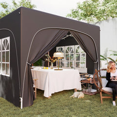 Outsunny 3 x 3m Pop-Up Gazebo Shelter, with Accessories - Black