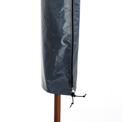 Outsunny Parasol Cover, Cantilever Umbrella Cover, Banana Umbrella Cover with Zipper for Outdoor Garden, Patio, Grey
