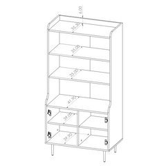 Vasina 06 Bookcase 80cm