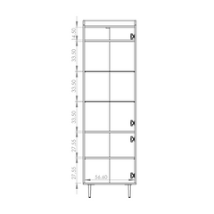 Vasina 09 Tall Display Cabinet 60cm