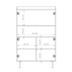 Vasina 10 Display Cabinet 90cm