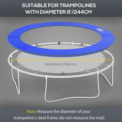 HOMCOM â244cm Trampoline Pad Pads Replacement Trampoline Accessories Safety Surround Pads Padding - 8ft Blue